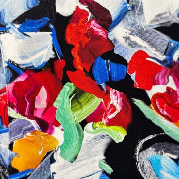 Dolcezza Simply Art Bold Print Jersey Blazer Multi Coloured Size Medium - Picture 12 of 16